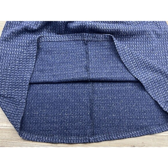 Soft Surroundings Blue Lima Long Sleeve Printed Knit Tunic Dress MED Minimalist - Picture 7 of 15